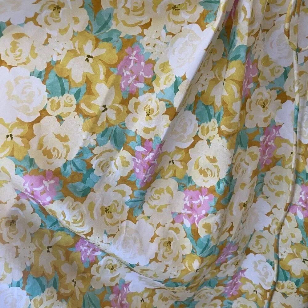 For Love & Lemons Tamra Yellow Floral Cotton Mini Dress Size 1X NWT $248